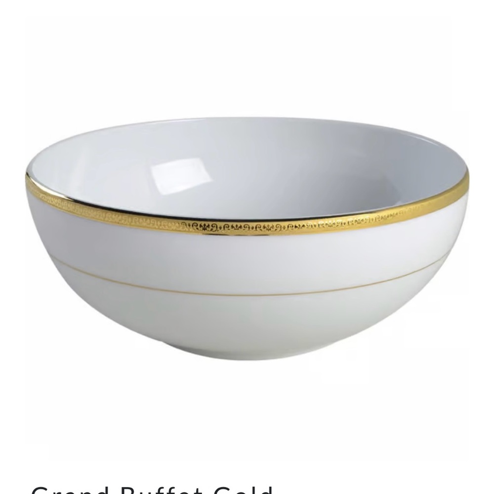 9" Salad Serving Bowl Grand Buffet Gold by Charter Club